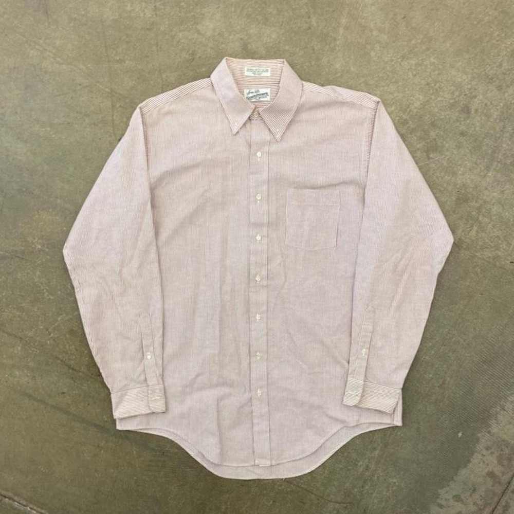 Vintage 90s Sears Roebuck Striped Button Up Polo Longsleeve Size XL